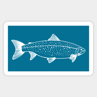 Landlocked Salmon - fish lovers hand drawn animal Sticker